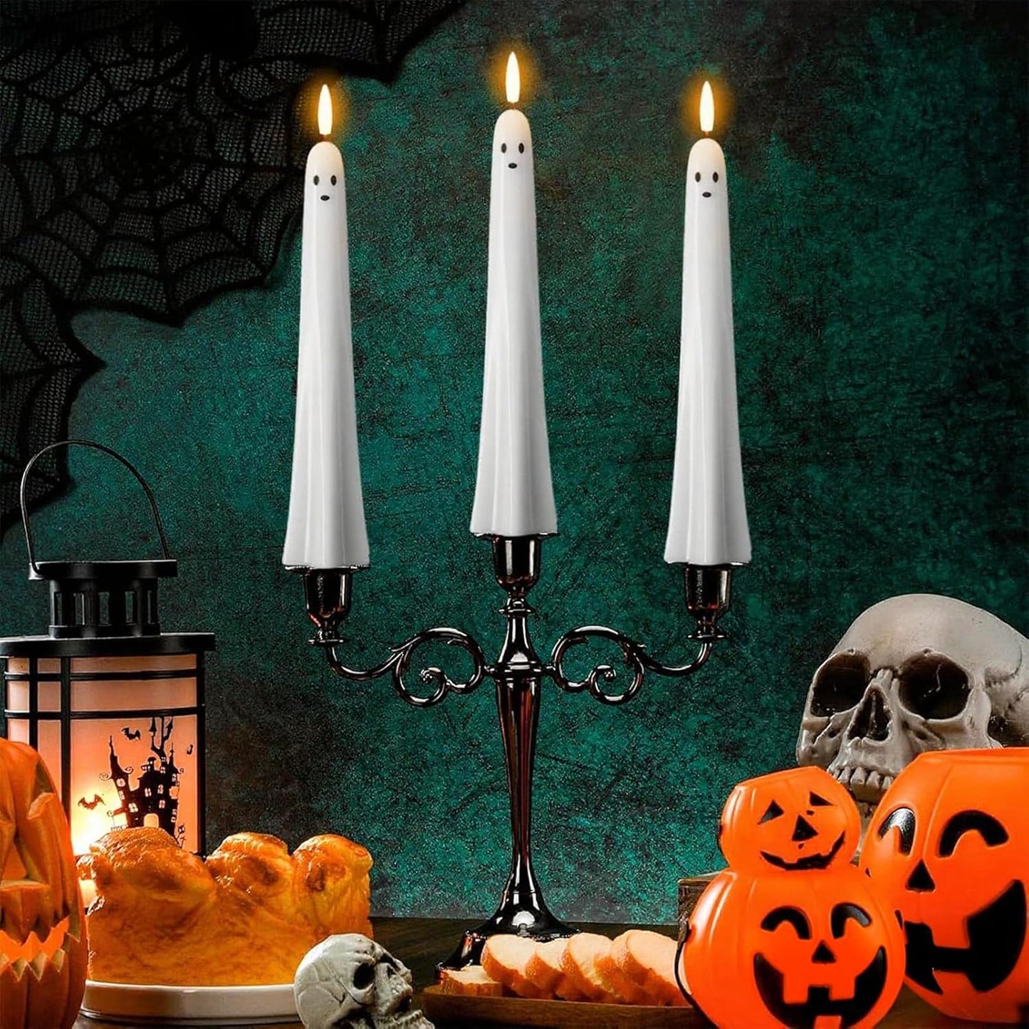 Ghost Flameless Taper Candles with Remote and Timer