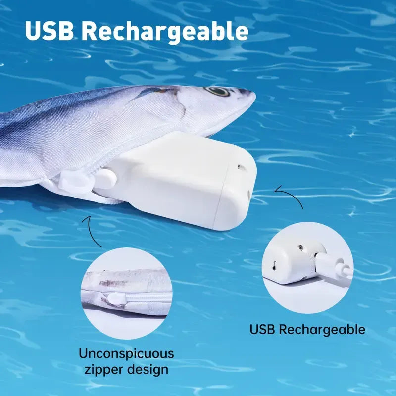 ⚡Super Fast Delivery⚡🐟 Realistic Flopping Fish Cat Toys – 3 Pack (Sardine / Saury / Yellow Croaker)