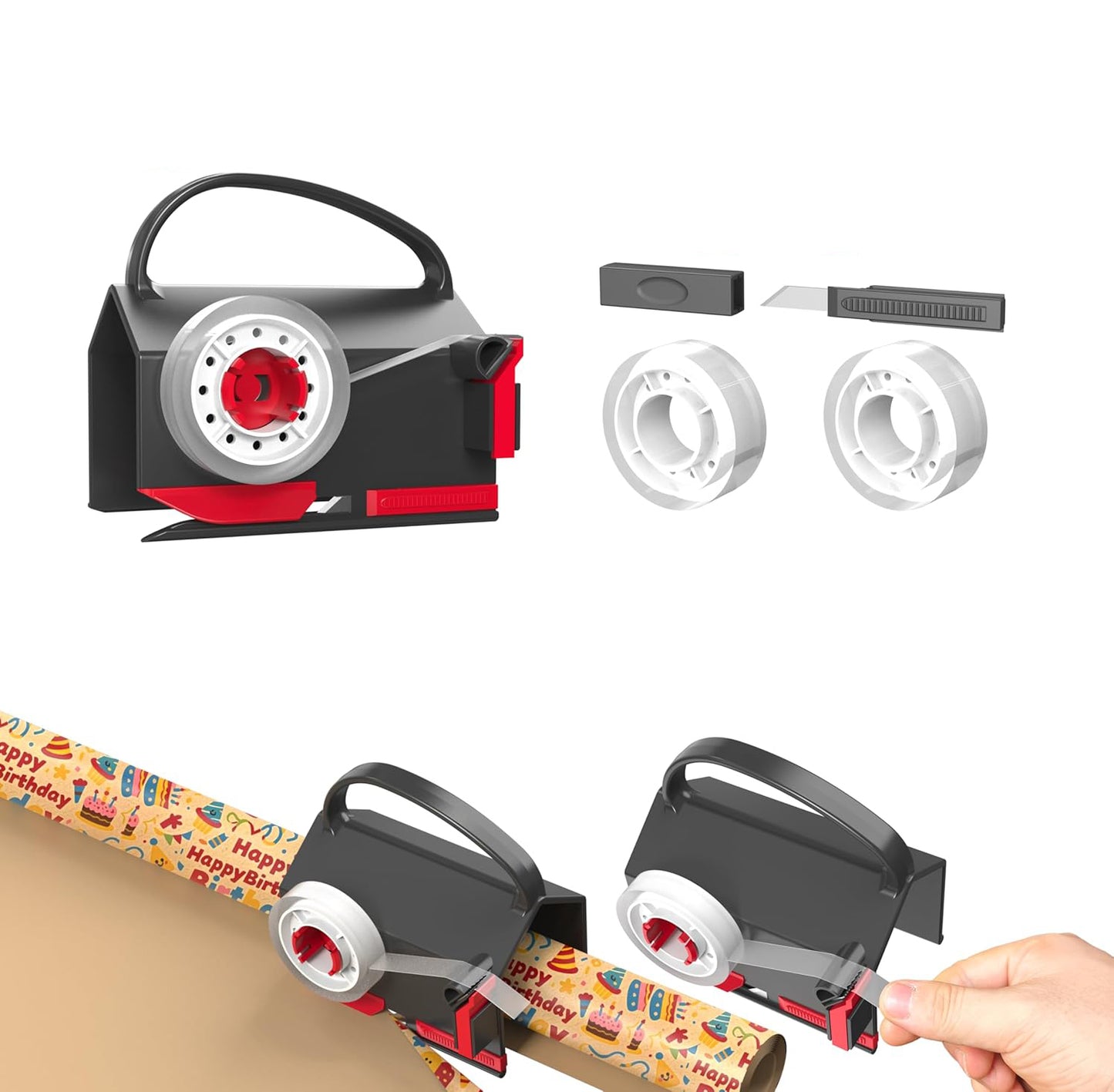 2025 NEW Wrapping Paper Cutter & Tape Dispenser