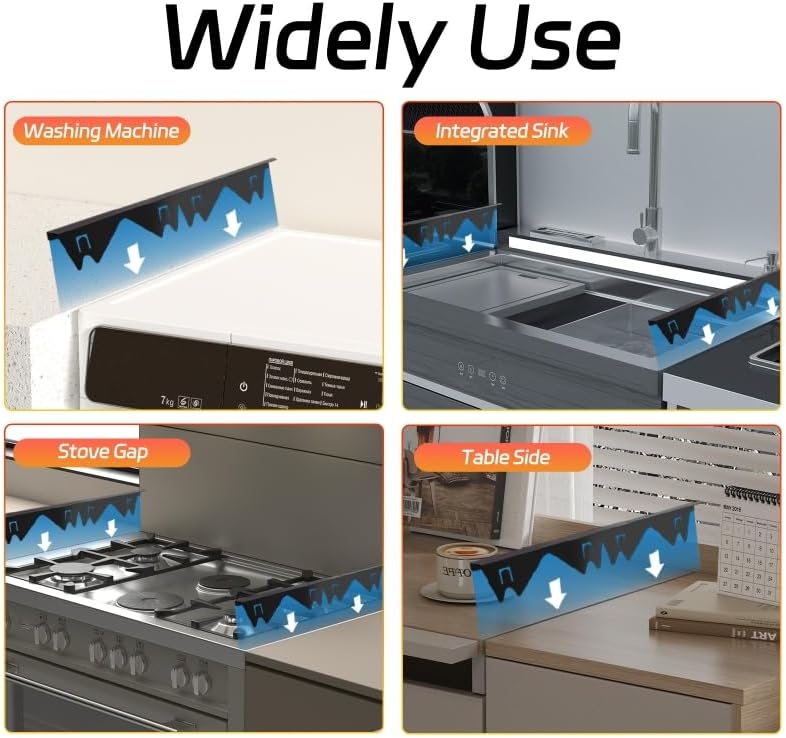 Stainless Steel Adjustable Retractable Stove Gap Covers