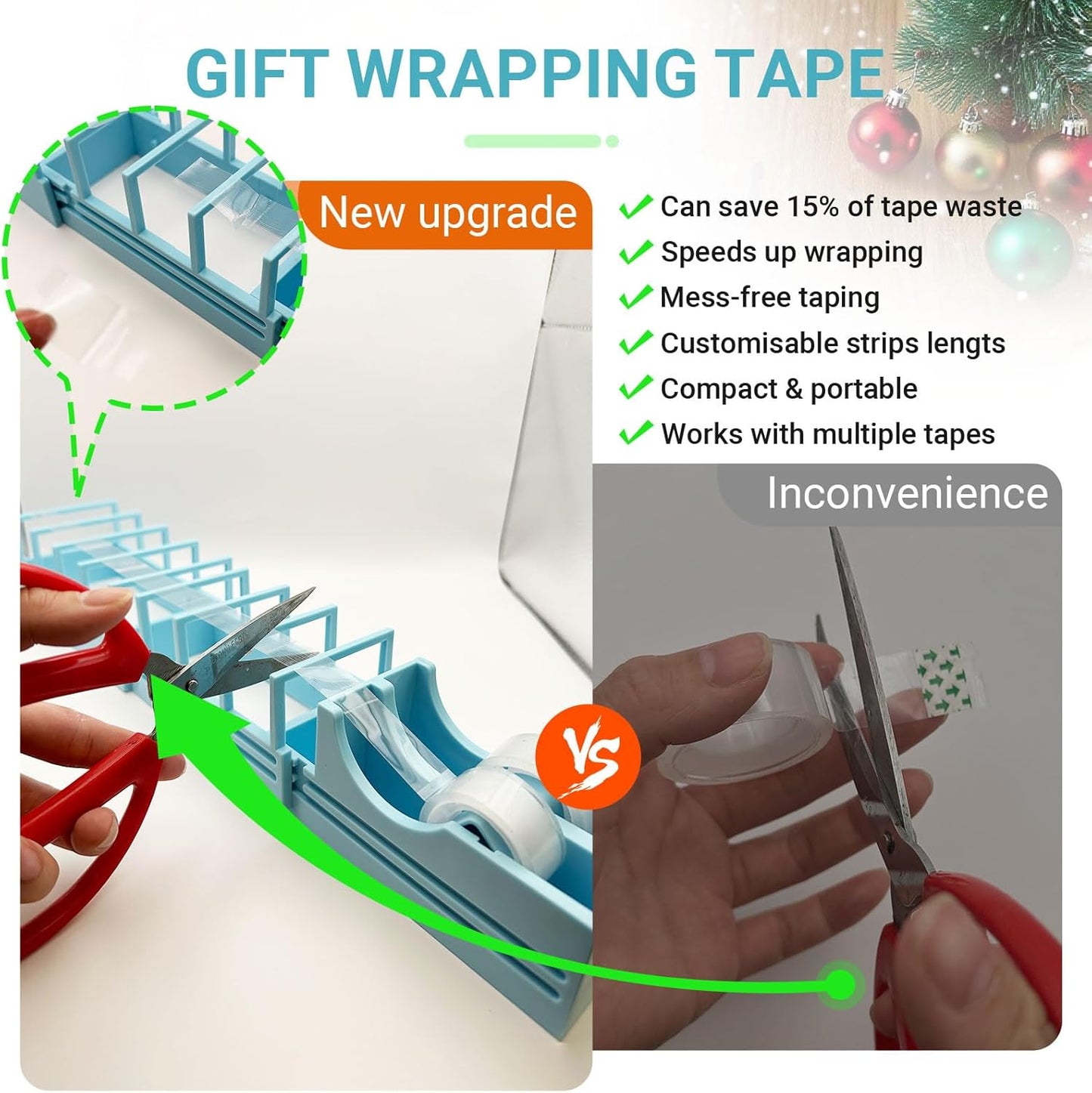 Desktop Tape Dispenser for Gift Wrapping & Crafts