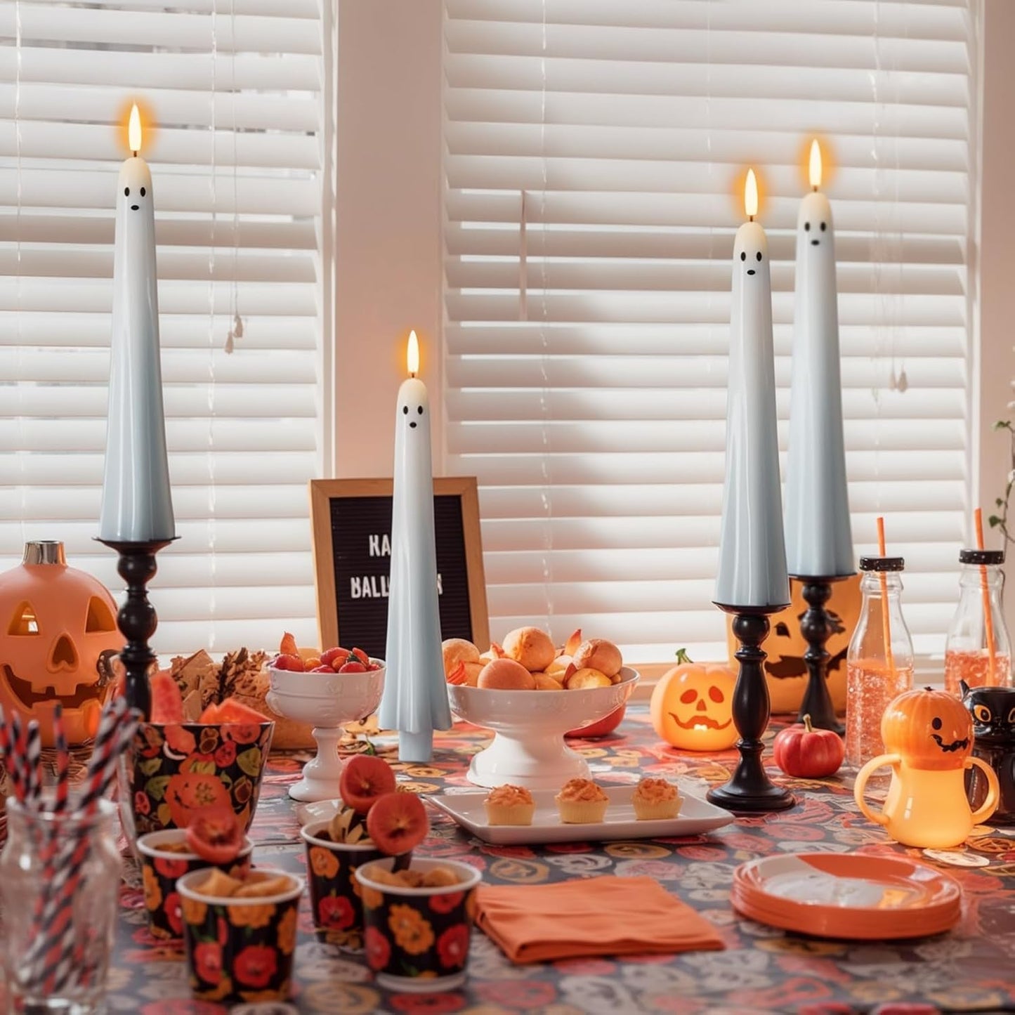 Ghost Flameless Taper Candles with Remote and Timer