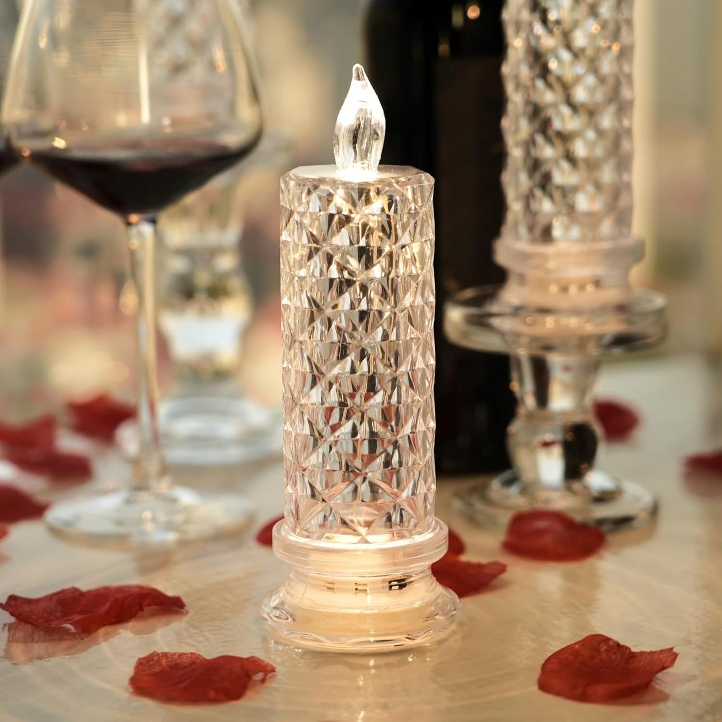 Rose Shadow LED Flameless Candle Lights