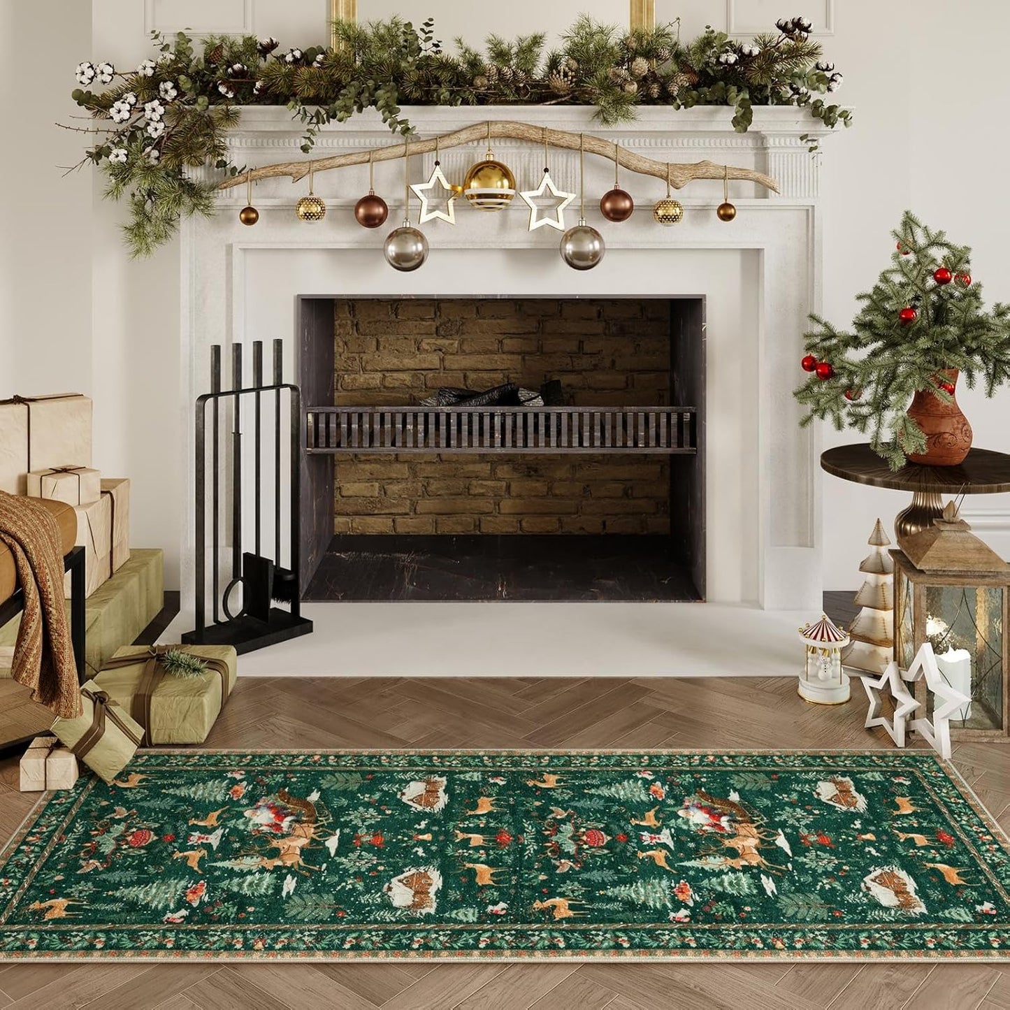 Christmas Print Non-Slip Rug