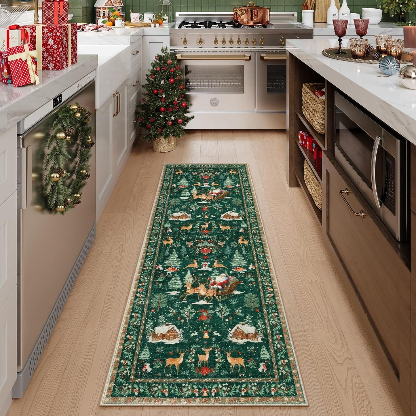 Christmas Print Non-Slip Rug