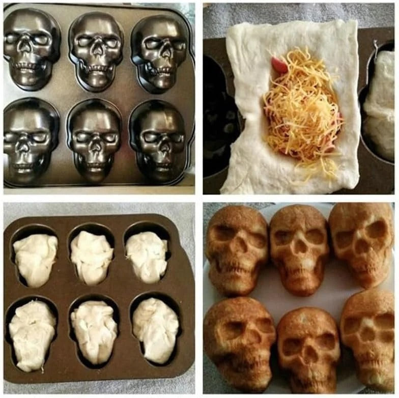 🎃Halloween Sale - 💀Halloween 3D Skull Baking Pan