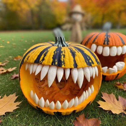 Fun Halloween Pumpkin Teeth Decorations