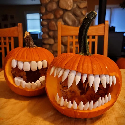 Fun Halloween Pumpkin Teeth Decorations