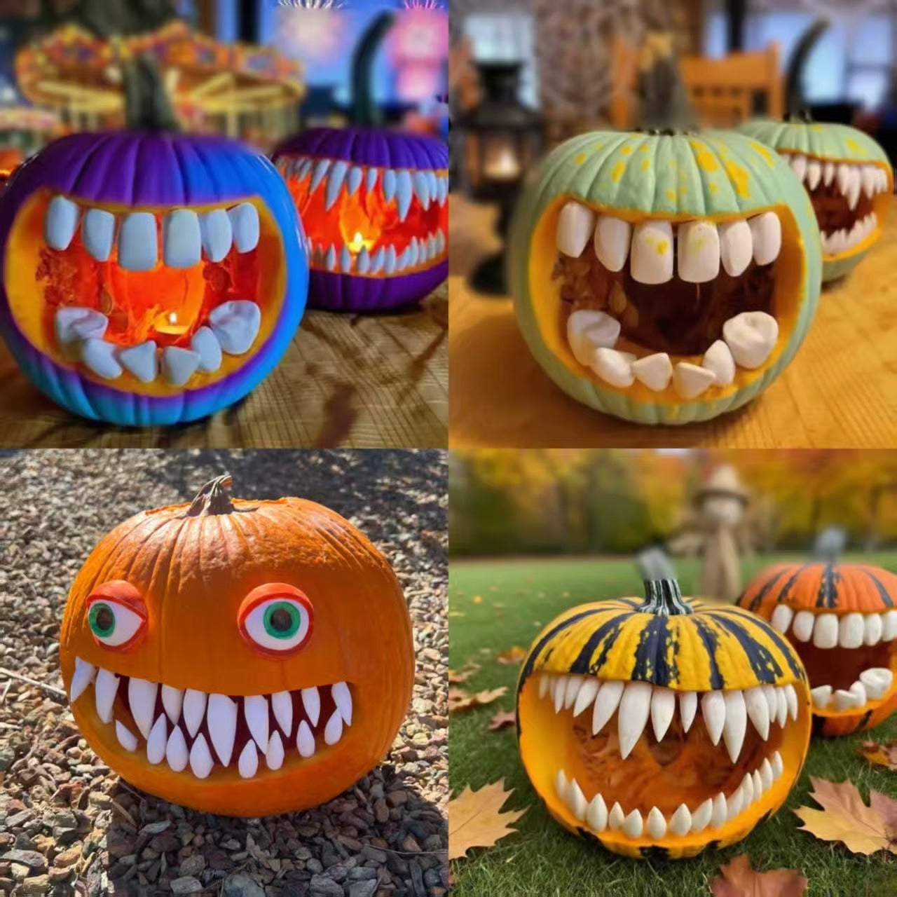 Fun Halloween Pumpkin Teeth Decorations