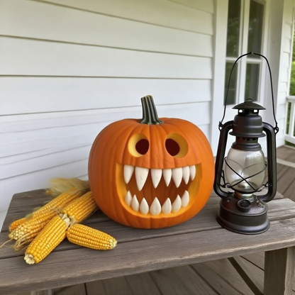 Fun Halloween Pumpkin Teeth Decorations