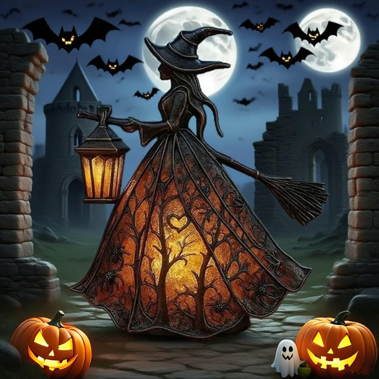 Halloween Witch Lamp