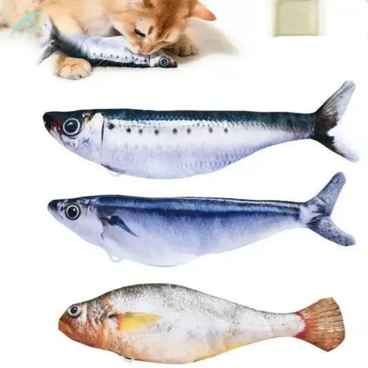 ⚡Super Fast Delivery⚡🐟 Realistic Flopping Fish Cat Toys – 3 Pack (Sardine / Saury / Yellow Croaker)